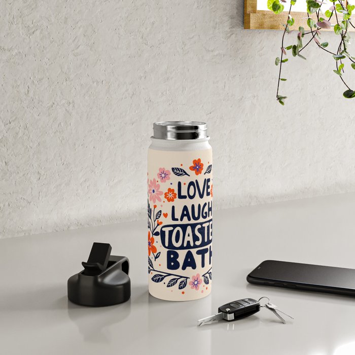 Love Laugh Toaster Bath Water Bottle Gallery Image 4