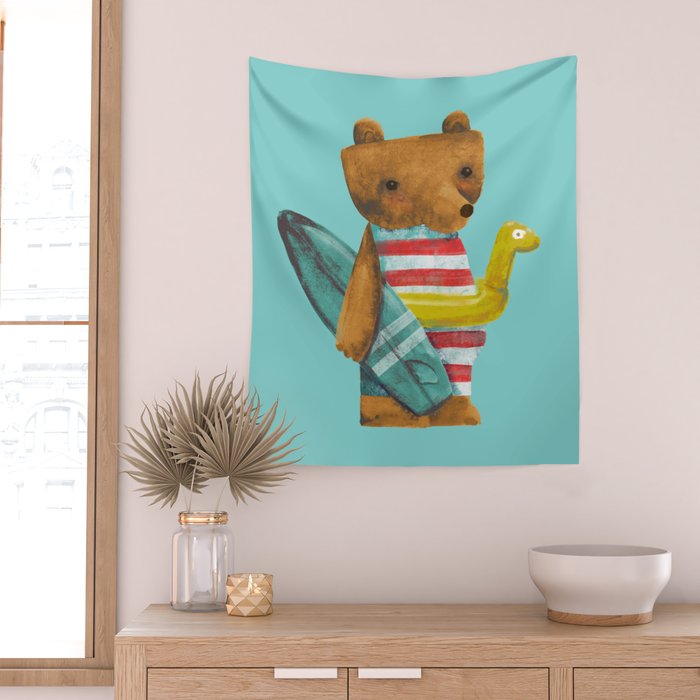 Summer Bear Wall Tapestry Gallery Image 2