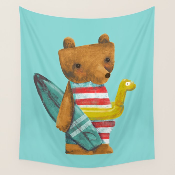 Summer Bear Wall Tapestry Gallery Image 1
