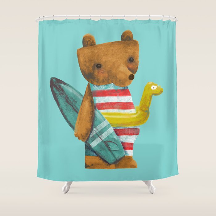 Summer Bear Shower Curtain Gallery Image 1