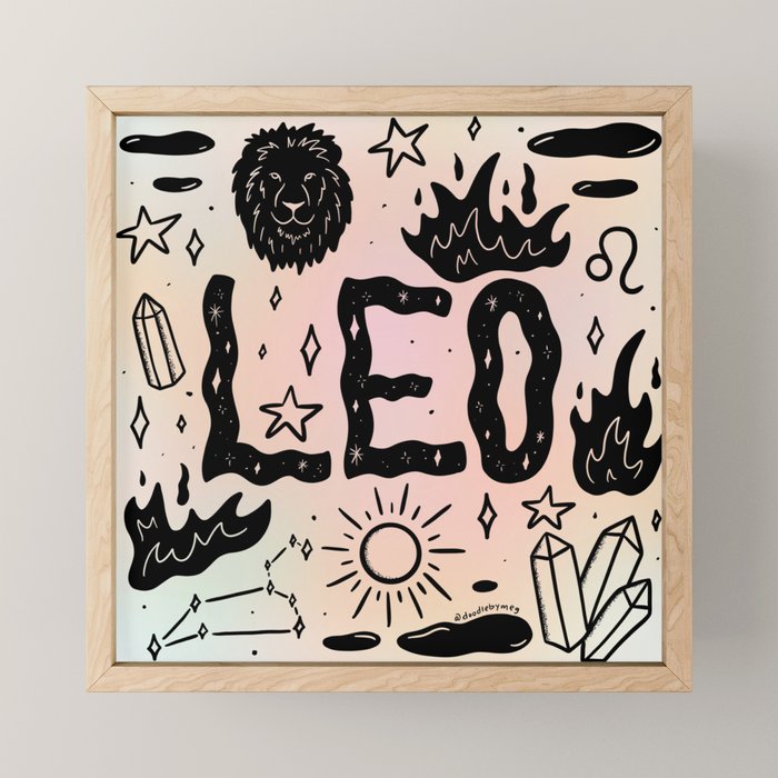 Celestial Leo Mini Art Print Gallery Image 1