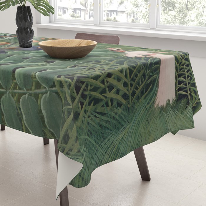 Woman Walking in an Exotic Forest (Femme se promenant dans une foreÌt exotique) (1905) by Henri Rousseau.  Tablecloth Gallery Image 3