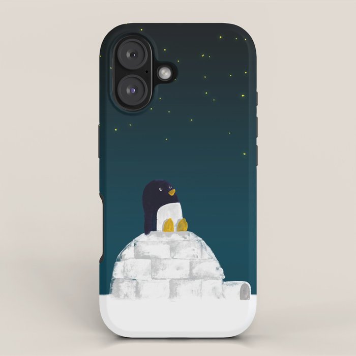 Star gazing - Penguin's dream of flying iPhone Case Gallery Image 1