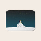 Star gazing - Penguin's dream of flying Bath Mat Gallery Image 1