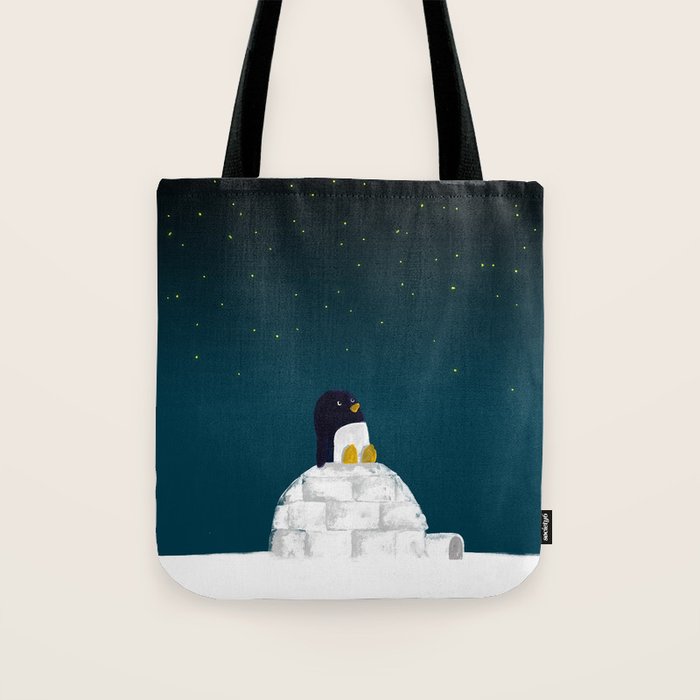 Star gazing - Penguin's dream of flying Tote Bag Gallery Image 1