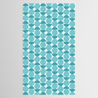 Mid Century Modern Geometric Shapes Aqua Blue Tablecloth Gallery Image 2