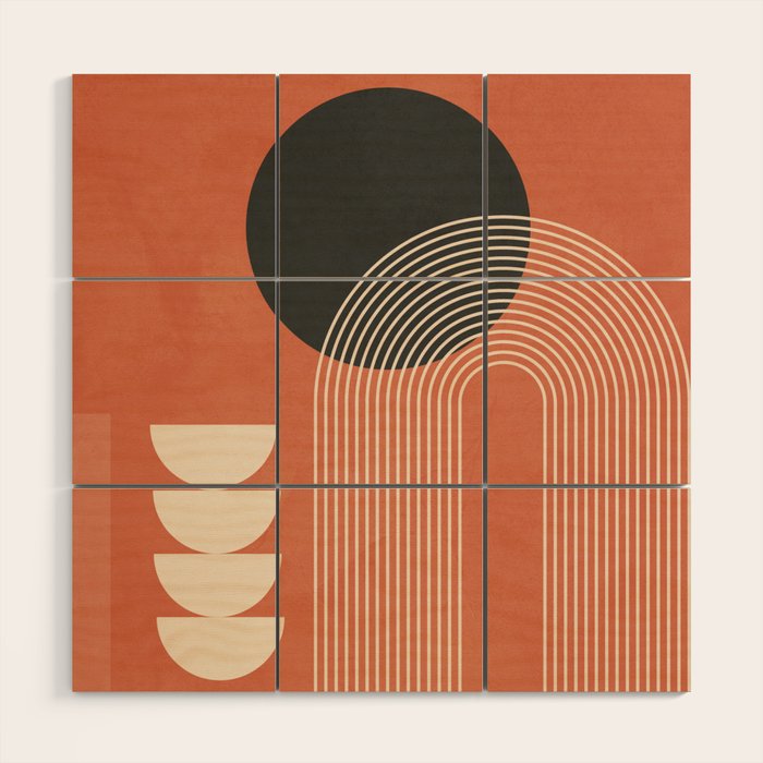 Abstract Geometric Shapes 109 Wood Wall Art Gallery Image 1