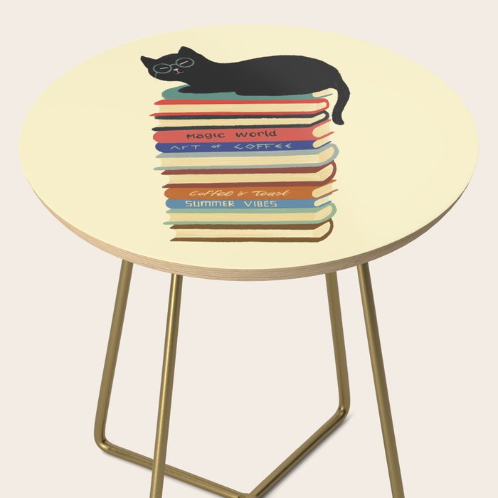 Hidden cat 31 reading books  Side Table Gallery Image 2