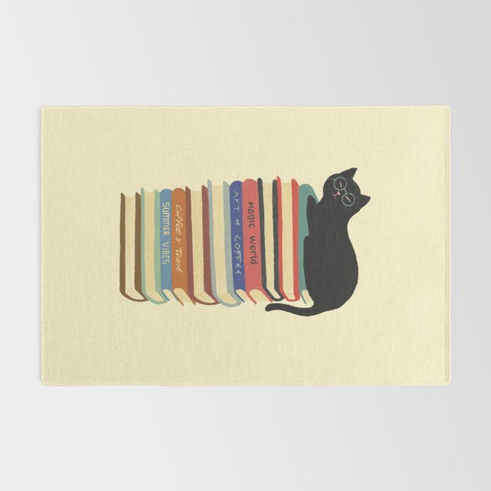 Hidden cat 31 reading books  Rug Gallery Image 2