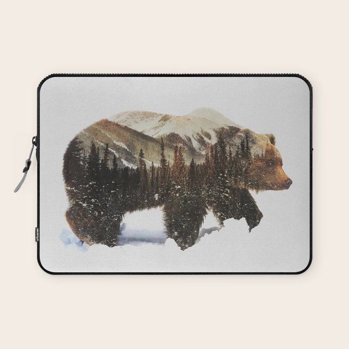 Arctic Grizzly Bear Laptop Sleeve Gallery Image 1