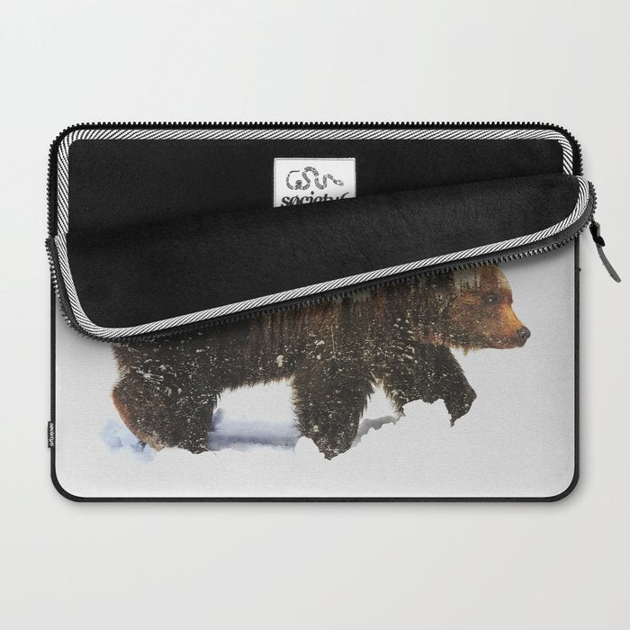 Arctic Grizzly Bear Laptop Sleeve Gallery Image 2