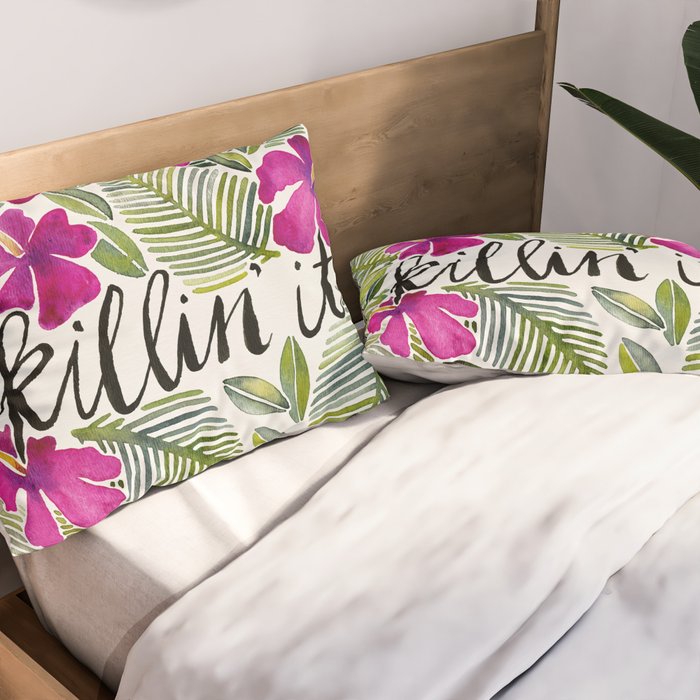 Killin' It - Tropical Pink Pillow Sham Gallery Image 2