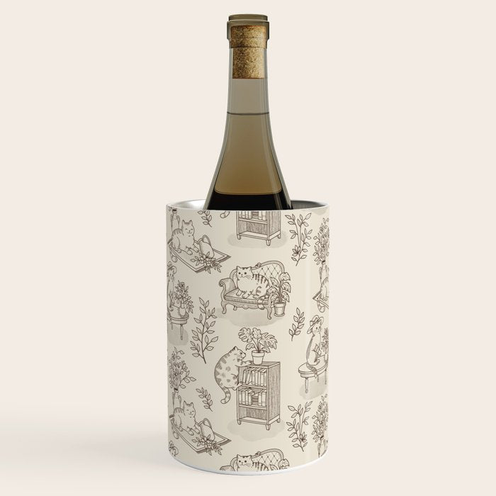 Chonky Cats Toile de Jouy Wine Chiller Gallery Image 2