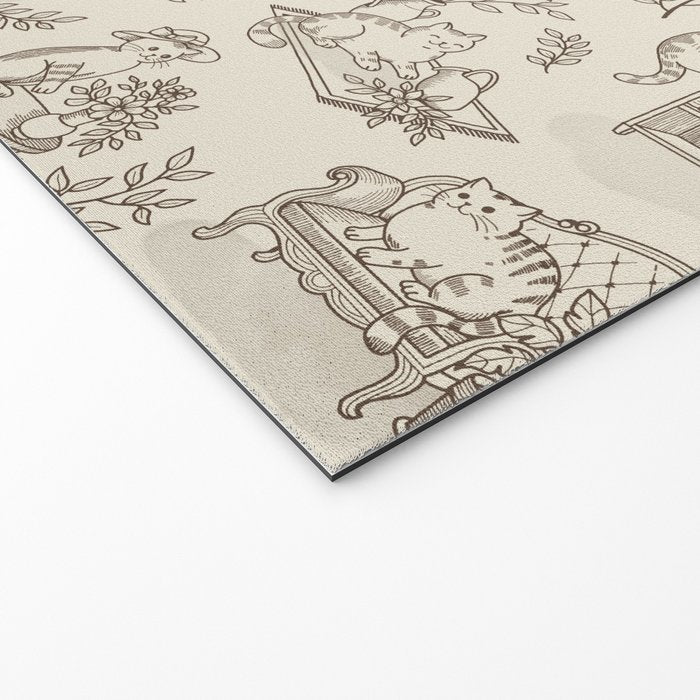 Chonky Cats Toile de Jouy Welcome Mat Gallery Image 2