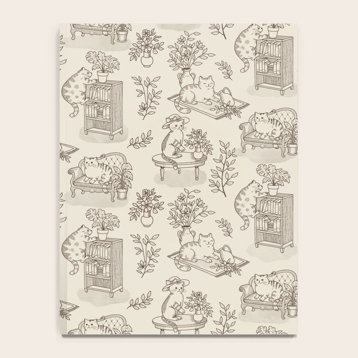 Chonky Cats Toile de Jouy Notebook Gallery Image 4