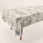 Chonky Cats Toile de Jouy Tablecloth Gallery Image 1
