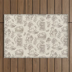 Chonky Cats Toile de Jouy Outdoor Rug Gallery Image 1