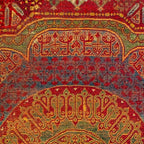 Bohemian Medallion VI // 15th Century Old Distressed Red Green Blue Coloful Ornate Rug Pattern Coffee Mug Gallery Image 2