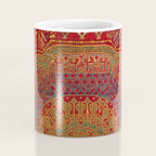 Bohemian Medallion VI // 15th Century Old Distressed Red Green Blue Coloful Ornate Rug Pattern Coffee Mug Gallery Image 4