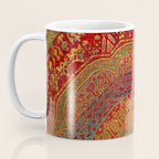 Bohemian Medallion VI // 15th Century Old Distressed Red Green Blue Coloful Ornate Rug Pattern Coffee Mug Gallery Image 3