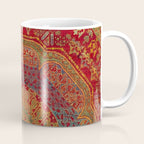 Bohemian Medallion VI // 15th Century Old Distressed Red Green Blue Coloful Ornate Rug Pattern Coffee Mug Gallery Image 1