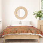 Bohemian Medallion VI // 15th Century Old Distressed Red Green Blue Coloful Ornate Rug Pattern Duvet Cover Gallery Image 3