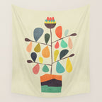 Potted Plant 4 Wall Tapestry Gallery Image 4