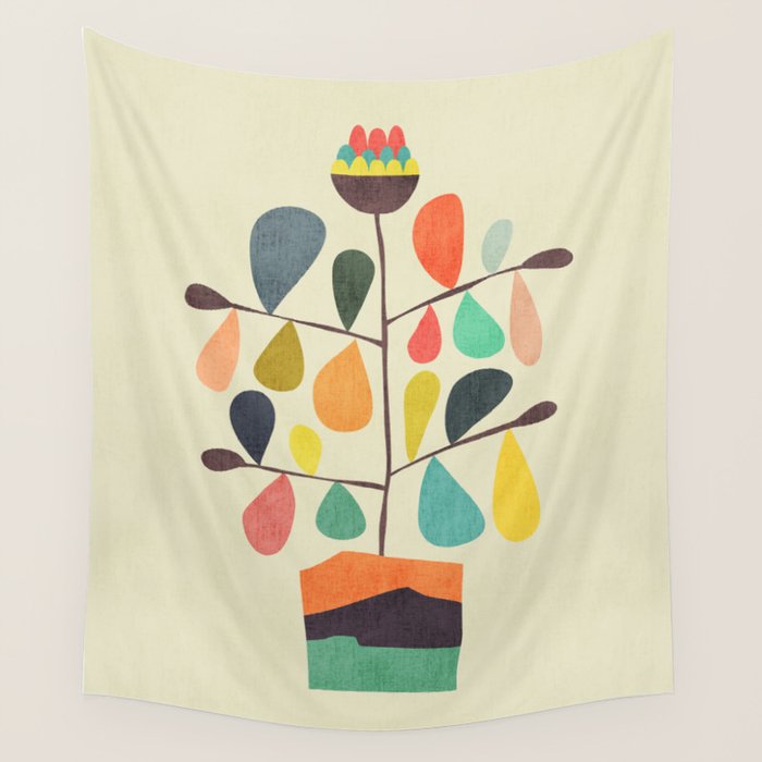 Potted Plant 4 Wall Tapestry Gallery Image 4