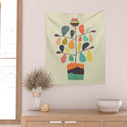 Potted Plant 4 Wall Tapestry Gallery Image 2