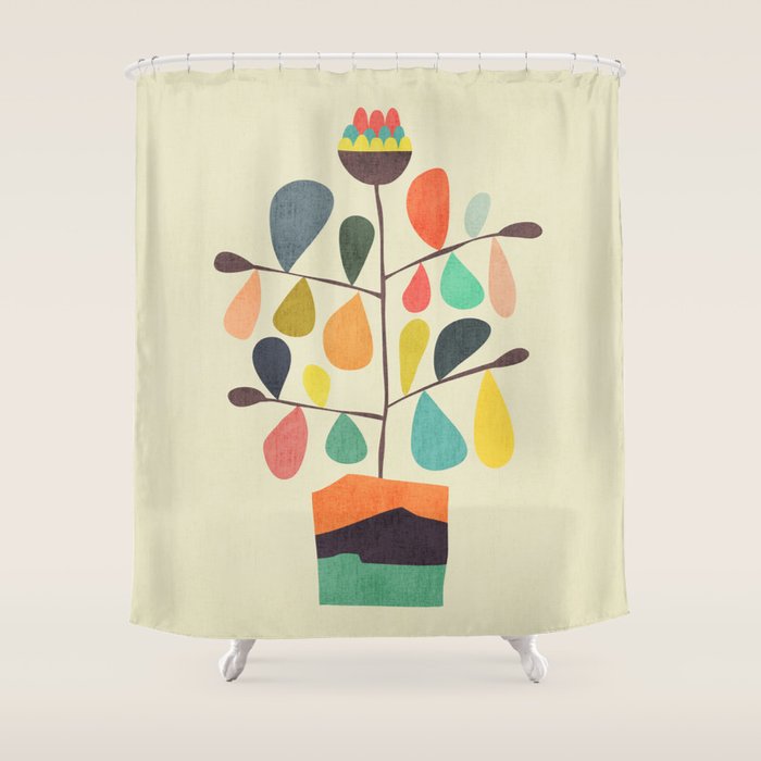 Potted Plant 4 Shower Curtain Gallery Image 1