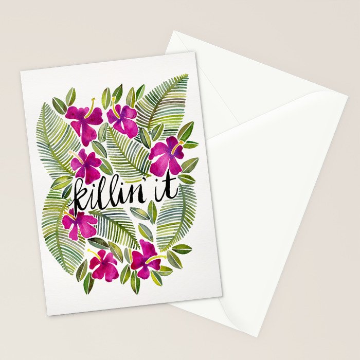 Killin' It - Tropical Pink Stationery Card Gallery Image 2