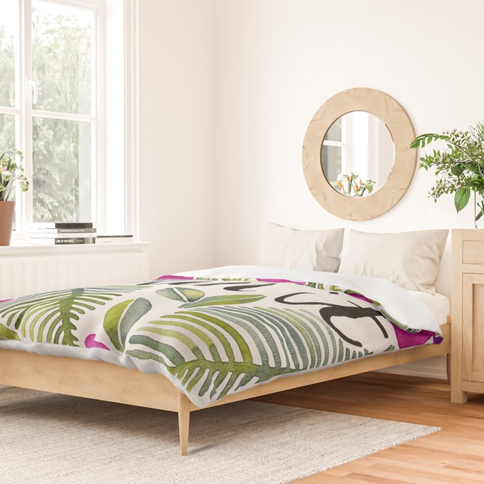 Killin' It - Tropical Pink Duvet Cover Gallery Image 2