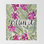 Killin' It - Tropical Pink Throw Blanket Gallery Image 2