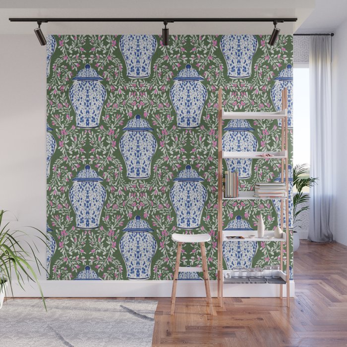 Chinoiserie Blossoms Wall Mural Gallery Image 1