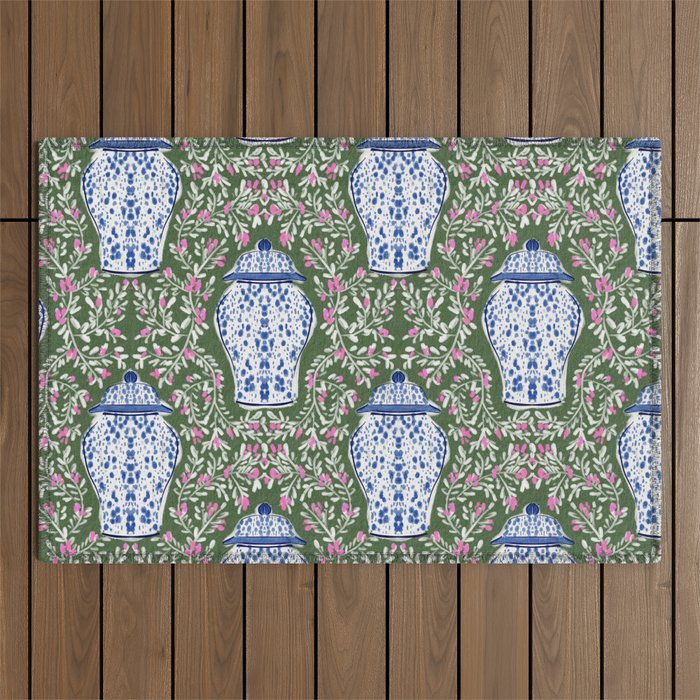 Chinoiserie Blossoms Outdoor Rug Gallery Image 1