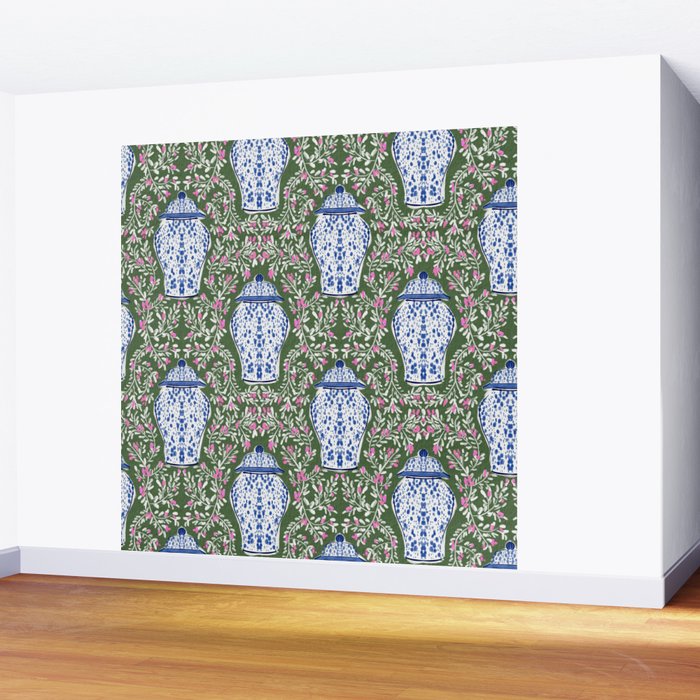 Chinoiserie Blossoms Wall Mural Gallery Image 2