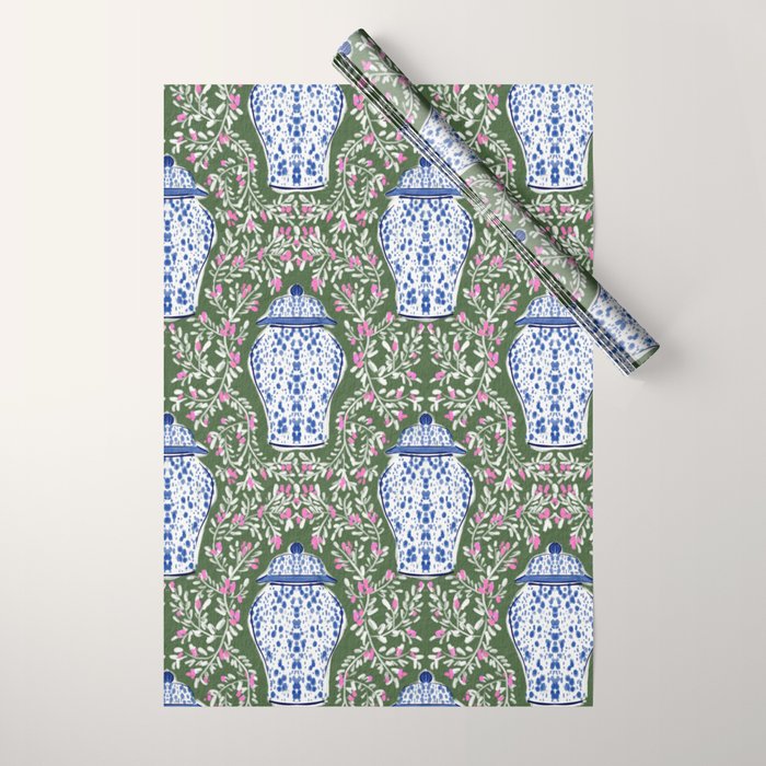 Chinoiserie Blossoms Wrapping Paper Gallery Image 1
