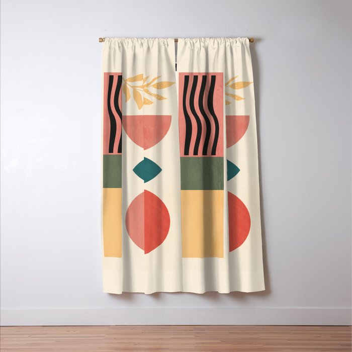 Geometric Shapes 253 Window Curtain Gallery Image 3