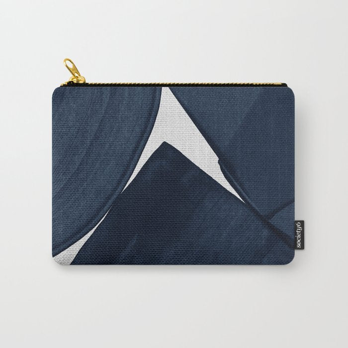 Minimalist Painting Blue II, Modern Abstract Carry All Pouch Gallery Image 1