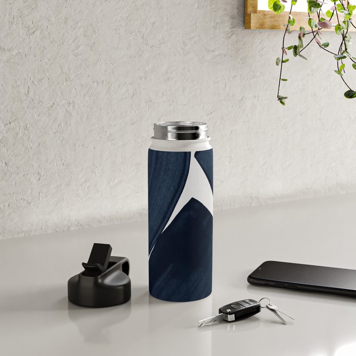 Minimalist Painting Blue II, Modern Abstract Water Bottle Gallery Image 4