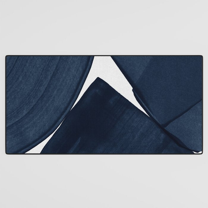 Minimalist Painting Blue II, Modern Abstract Desk Mat Gallery Image 3