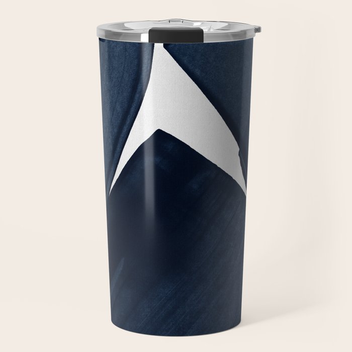 Minimalist Painting Blue II, Modern Abstract Travel Mug Gallery Image 1
