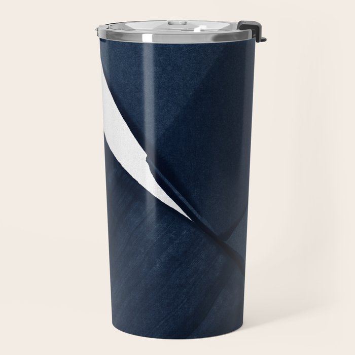 Minimalist Painting Blue II, Modern Abstract Travel Mug Gallery Image 2