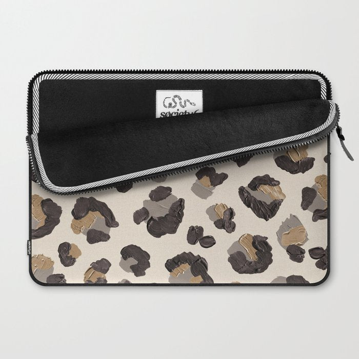 Leopard Print â Neutral Laptop Sleeve Gallery Image 2