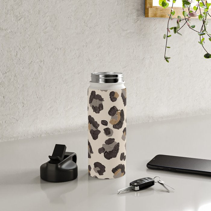 Leopard Print â Neutral Water Bottle Gallery Image 4