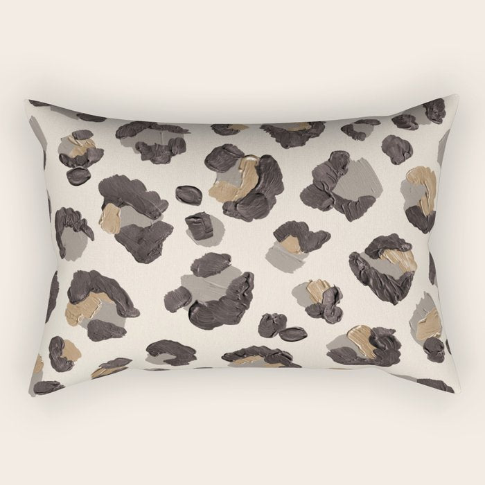 Leopard Print â Neutral Rectangular Pillow Gallery Image 1