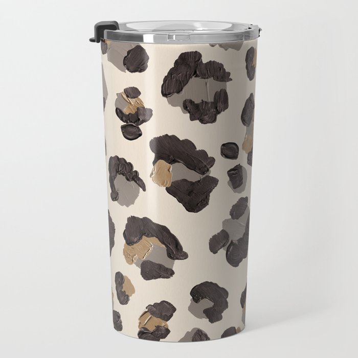 Leopard Print â Neutral Travel Mug Gallery Image 3