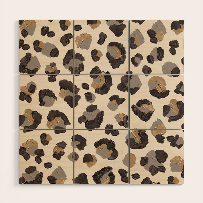 Leopard Print â Neutral Wood Wall Art Gallery Image 1