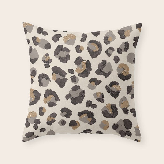 Leopard Print â Neutral Throw Pillow Gallery Image 6