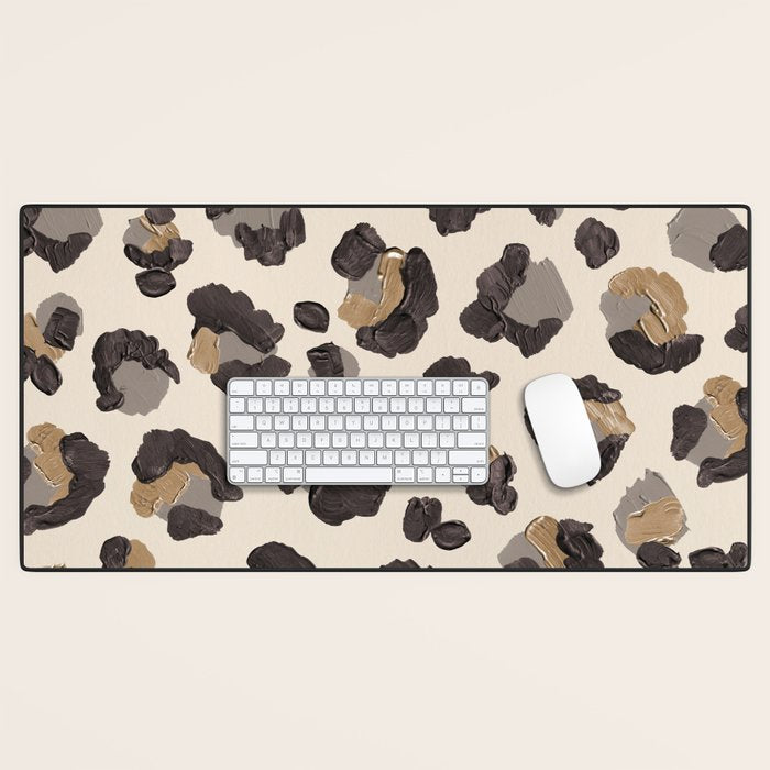 Leopard Print â Neutral Desk Mat Gallery Image 1